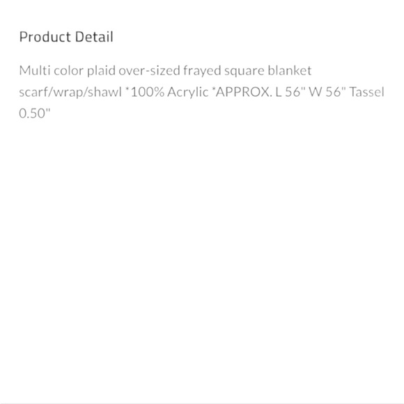 Ruggine Plaid Scarf/Wrap ~ Dusty Red, White & Blue by ~ NWOT - Picture 4 of 4